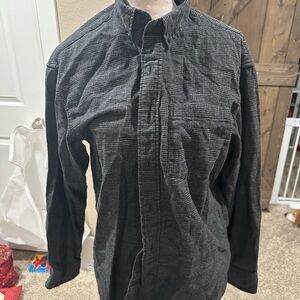 American Eagle Outfitters Men's Dark Charcoal Plaid Shirt Jacket